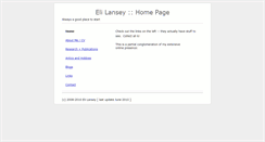 Desktop Screenshot of eli.lansey.net