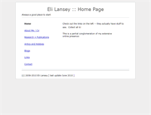 Tablet Screenshot of eli.lansey.net